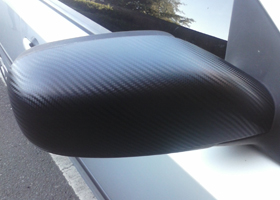 side mirror carbon wrap example